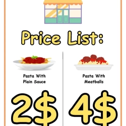 Pretend Play Spaghetti Restaurant To Print Worksheet
