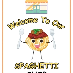 Pretend Play Spaghetti Restaurant Worksheet