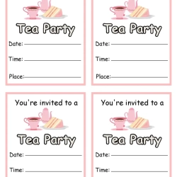 Pretend Play Tea Party To Print Worksheet