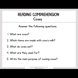 Reading Comprehension Worksheets 074