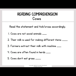 Reading Comprehension Worksheets 075