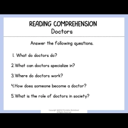 Reading Comprehension Worksheets 079