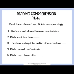 Reading Comprehension Worksheets 085