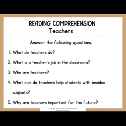Reading Comprehension Worksheets 089