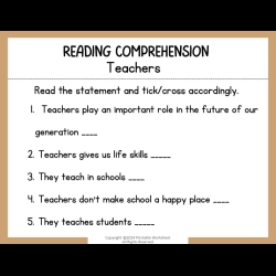 Reading Comprehension Worksheets 090