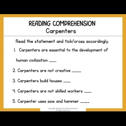 Reading Comprehension Worksheets 095