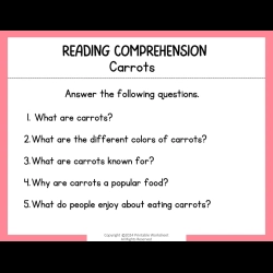 Reading Comprehension Worksheets 109