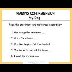 Reading Comprehension Worksheets At Home