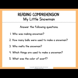 Reading Comprehension Worksheets Downloads