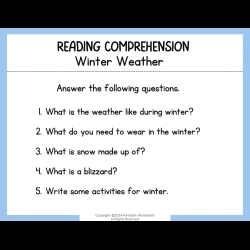 Reading Comprehension Worksheets For Kindergarten