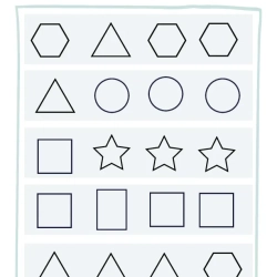 Color Different Shapes Worksheet Downloads