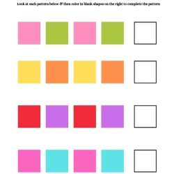 Color The Shapes Pattern Free Download Worksheet