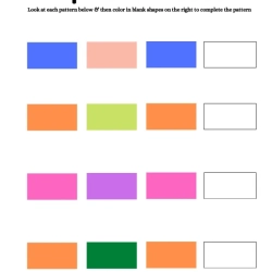 Color The Shapes Pattern Pdf Free Worksheet
