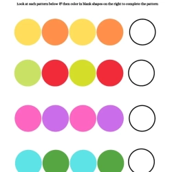 Color The Shapes Pattern Worksheet