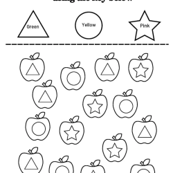 Color The Shapes Worksheet Downloads