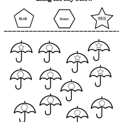 Color The Shapes Worksheet For Kids