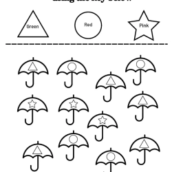 Color The Shapes Worksheet To Prints
