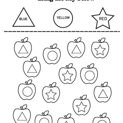 Color The Shapes Worksheet Worksheets