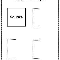 Complete The Shapes Object Printable Worksheet