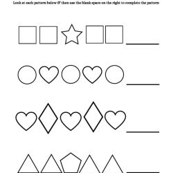 Complete The Shapes Pattern For Free Worksheet