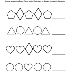 Complete The Shapes Pattern Free Download Worksheet