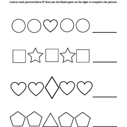 Complete The Shapes Pattern Printable Worksheet