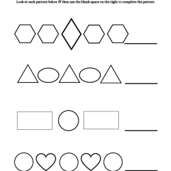 Complete The Shapes Pattern To Print Worksheet