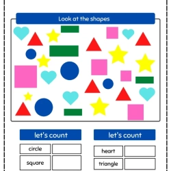 Count The Shapes Object For Free Worksheet