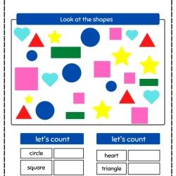 Count The Shapes Object Printable Worksheet
