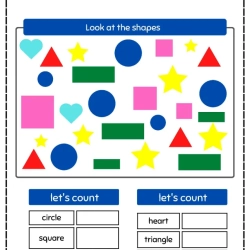 Count The Shapes Object Worksheet