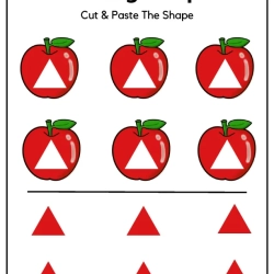 Cut And Paste The Missing Shape Printable Worksheet