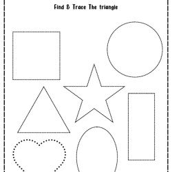 Find And Trace It The Shapes For Free Worksheet