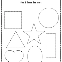 Find And Trace It The Shapes Printable Worksheet