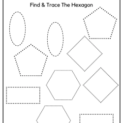 Find And Trace The Shapes For Free Worksheet