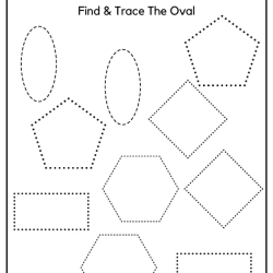 Find And Trace The Shapes Printable Worksheet