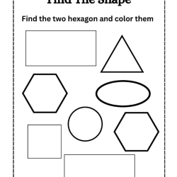 Find The Shapes Object For 1st Grade Worksheet