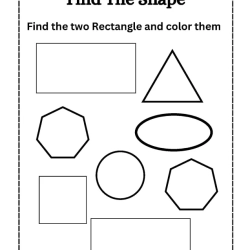 Find The Shapes Object For Kindergarten Worksheet