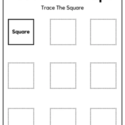 Free Trace All The Shape Printable Worksheet