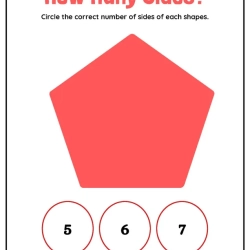 How Many Shapes Side For Kids Worksheet