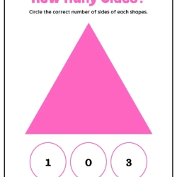 How Many Shapes Side For Kindergarten Worksheet