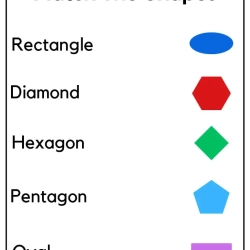 Match The Shape Object For 1st Grade Worksheet