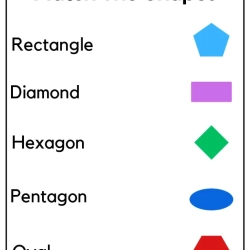 Match The Shape Object For Kids Worksheet