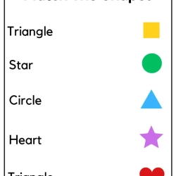 Match The Shape Object To Print Worksheet