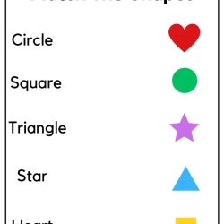 Match The Shape Object Worksheet