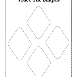 Printable Trace Shapes Object For 1st Grade Worksheet
