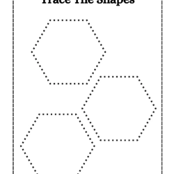 Printable Trace Shapes Object For Kindergarten Worksheet
