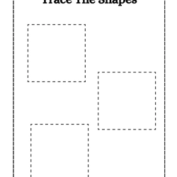 Printable Trace Shapes Object Worksheets