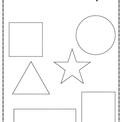 Trace And Color This Shape Download Worksheet