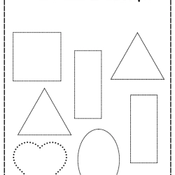 Trace And Color This Shape For Free Worksheet
