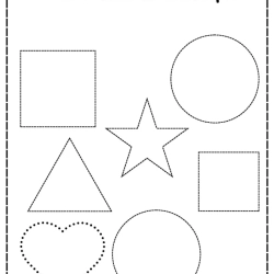 Trace And Color This Shape Worksheet